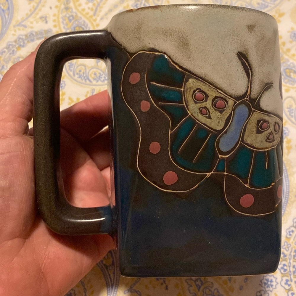 Mara pottery butterfly mug